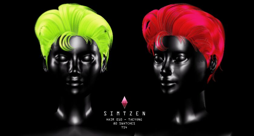 sims 4 cc h010 taeyong hairstyle by simtzen 3