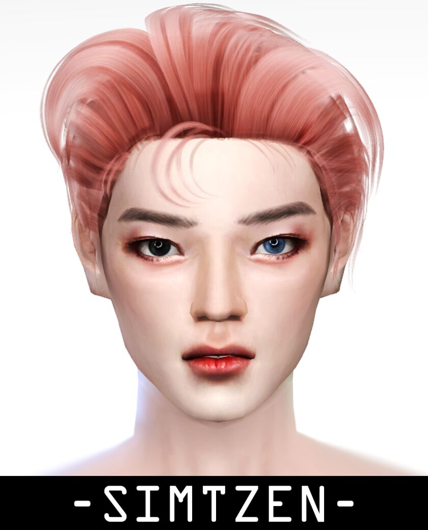 sims 4 cc h010 taeyong hairstyle by simtzen 4