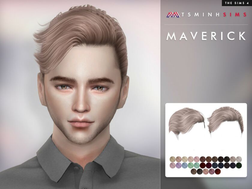 Hair Maverick Sims 4 CC