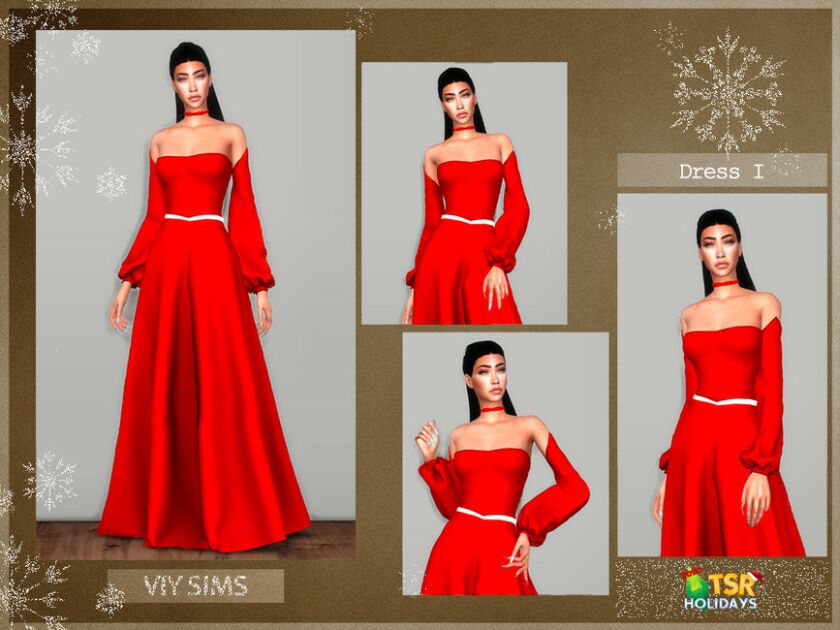 Holiday Wonderland – Dress – VI Sims 4 CC