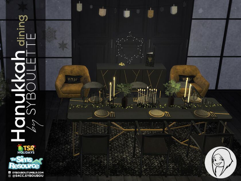 sims 4 cc holiday wonderland hanukkah dining set by syboubou 3