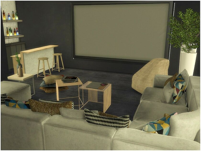 sims 4 cc home cinema by lotsbymanal 5