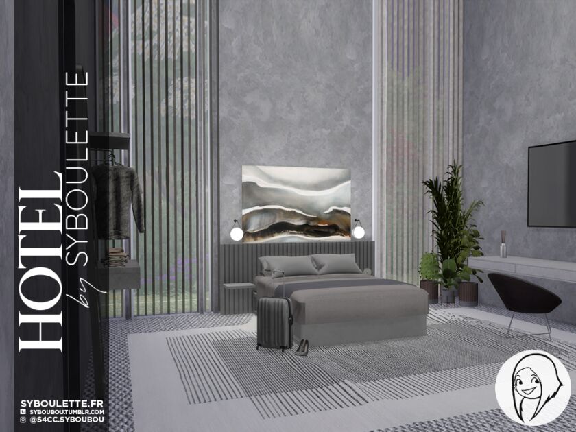 sims 4 cc hotel set by syboulette 7