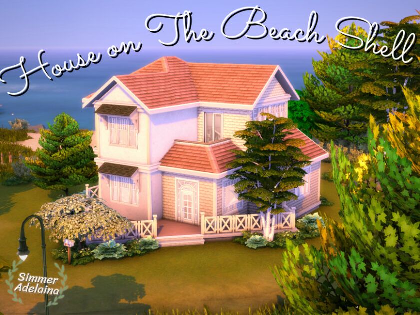 House ON The Beach Shell Sims 4 CC