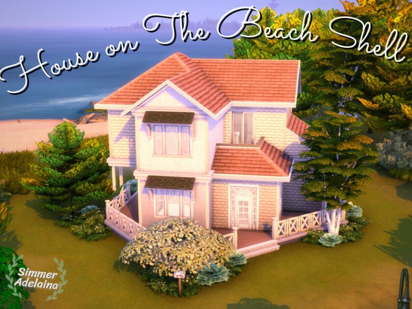 sims 4 cc house on the beach shell 2