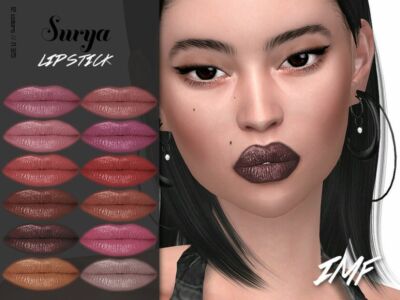 IMF Surya Lipstick N.325 By Izziemcfire Sims 4 CC