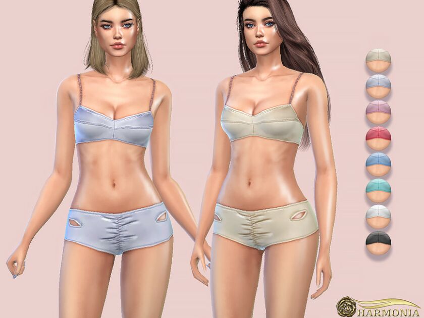 Inspired By Vintage Silk BRA By Harmonia Sims 4 CC