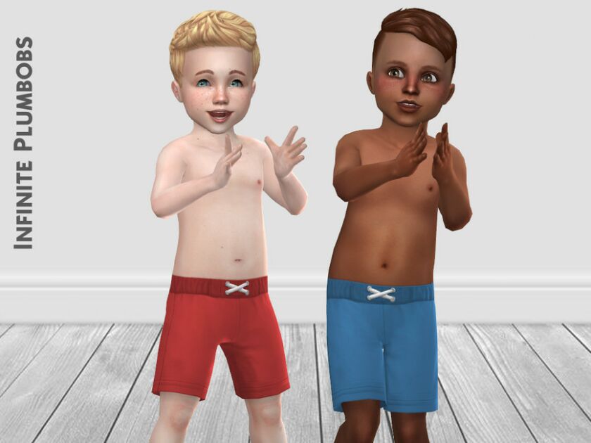 Toddler Swim Trunks By Infiniteplumbobs Sims 4 CC