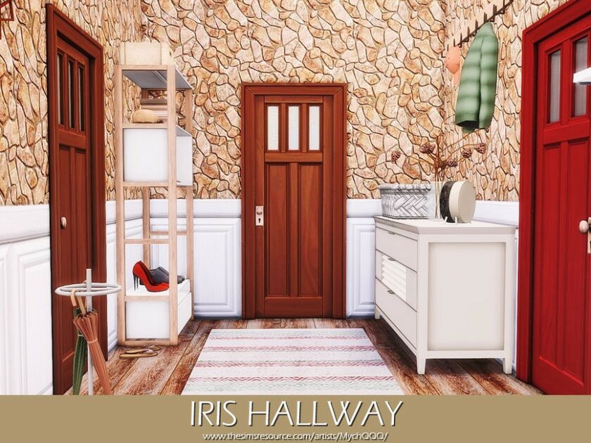 sims 4 cc iris hallway by mychqqq 2