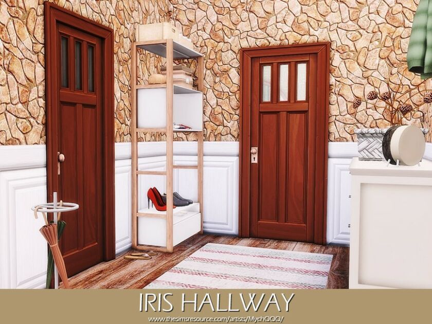 sims 4 cc iris hallway by mychqqq 3