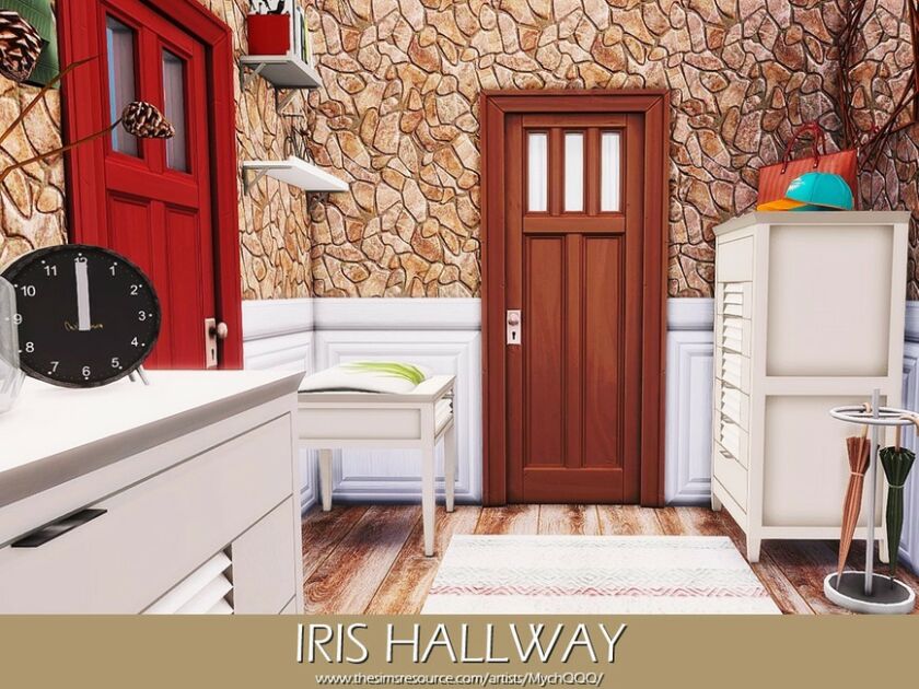 sims 4 cc iris hallway by mychqqq 4