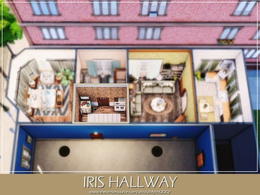 sims 4 cc iris hallway by mychqqq 5