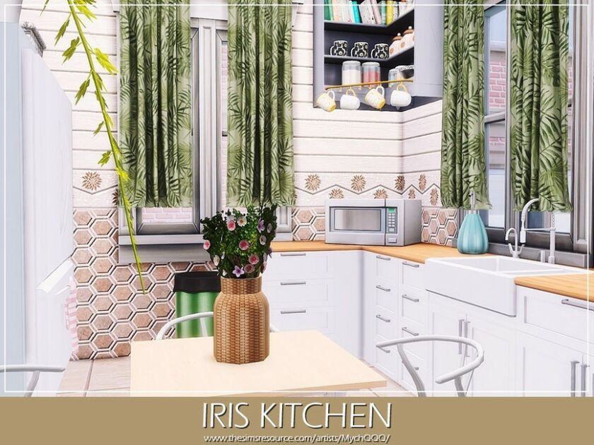 sims 4 cc iris kitchen by mychqqq 2