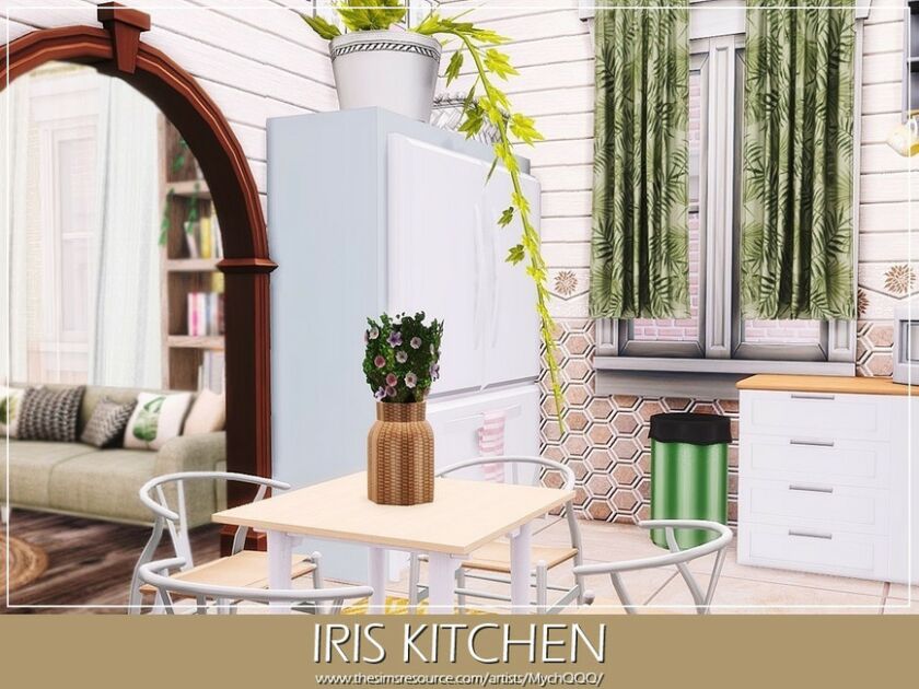 sims 4 cc iris kitchen by mychqqq 3