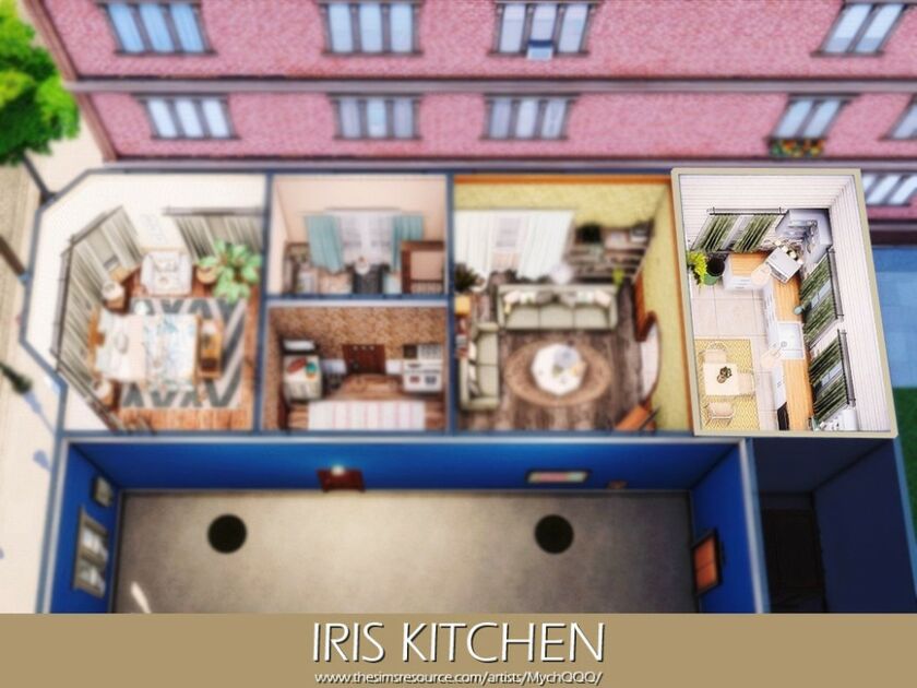 sims 4 cc iris kitchen by mychqqq 6