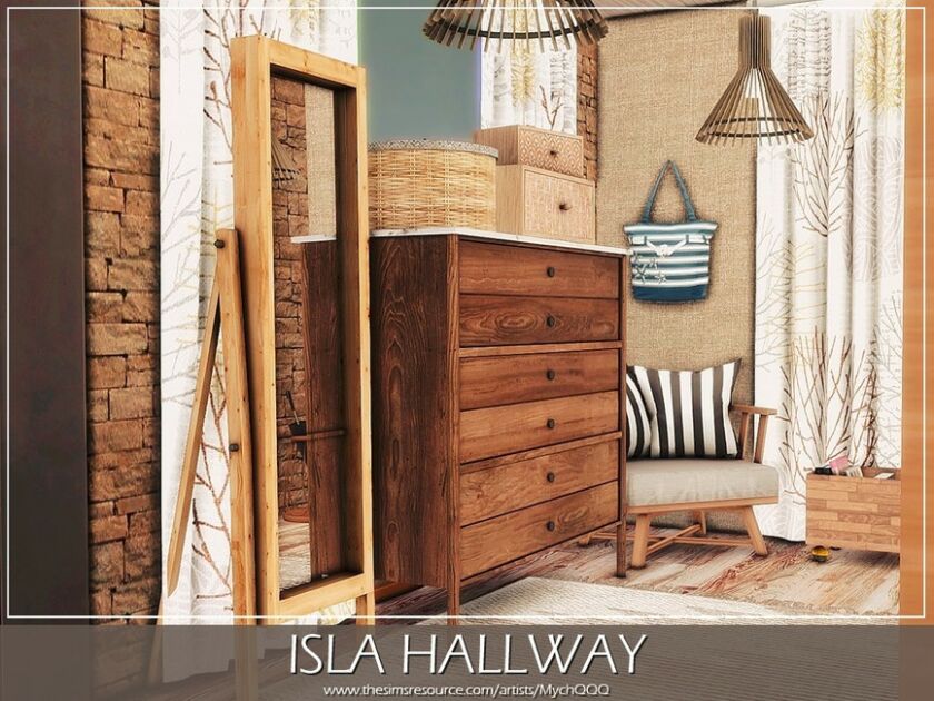 sims 4 cc isla hallway by mychqqq 3