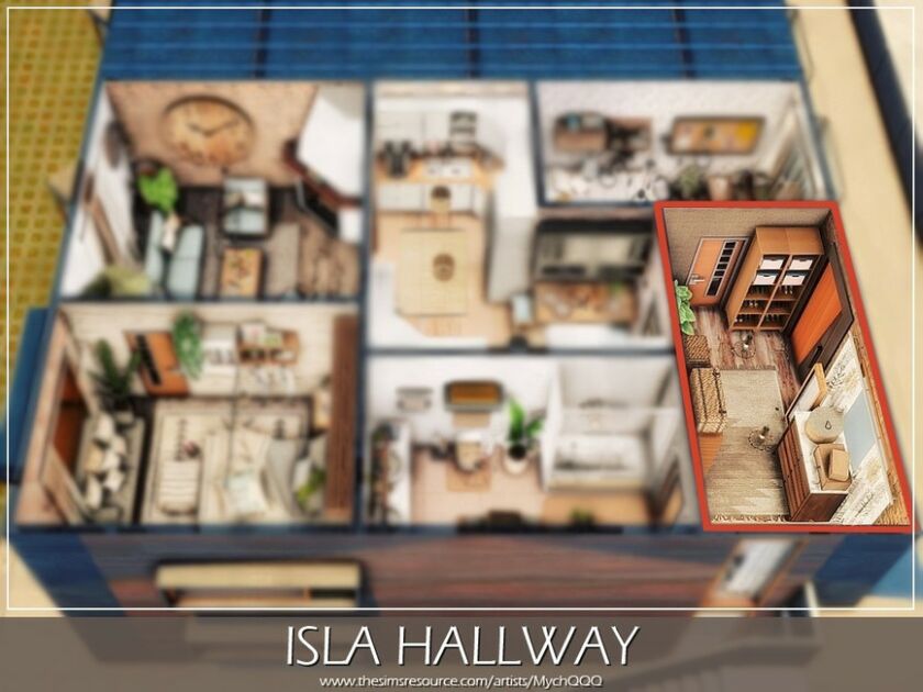 sims 4 cc isla hallway by mychqqq 6