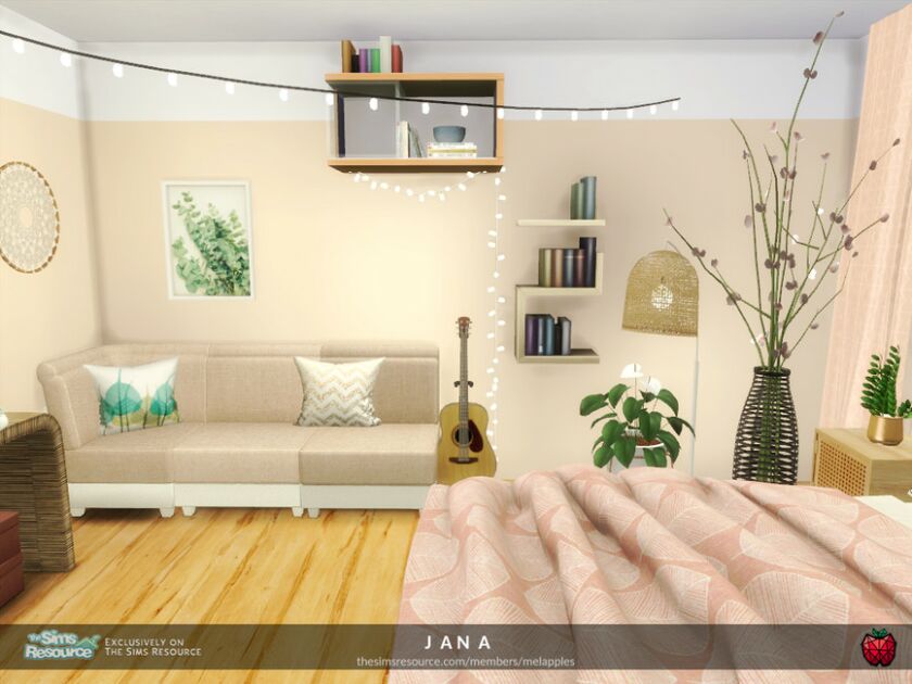 sims 4 cc jana bedroom 2 by melapples 2