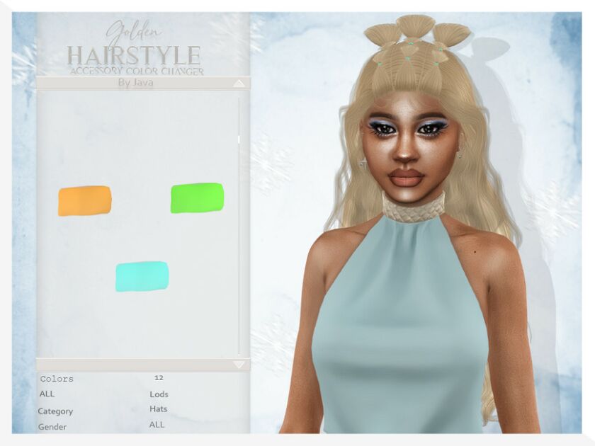 Golden (Accessory Color Changer) By Javasims Sims 4 CC