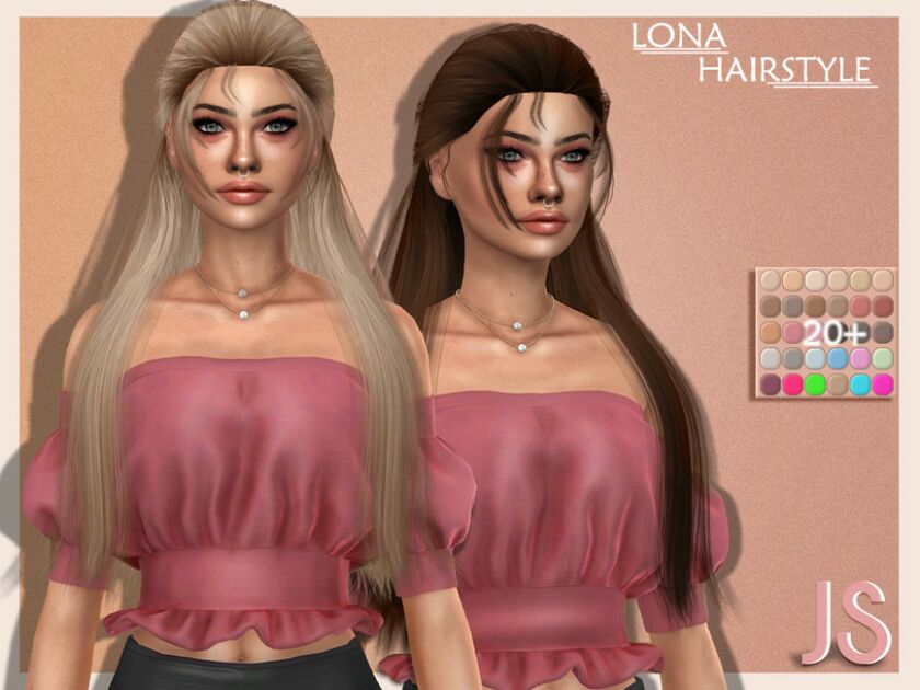 Javasims- Lona (Hairstyle) By Javasims Sims 4 CC