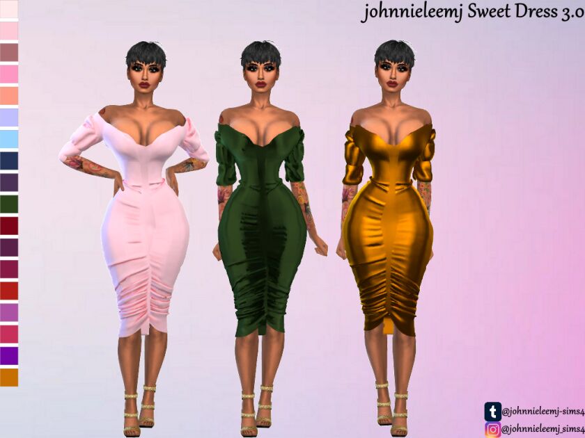 Johnnieleemj Sweet Dress 3.0 By Johnnieleemj Sims 4 CC