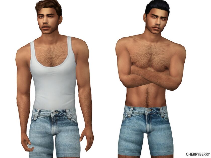 Julius Mens Denim Shorts Sims 4 CC