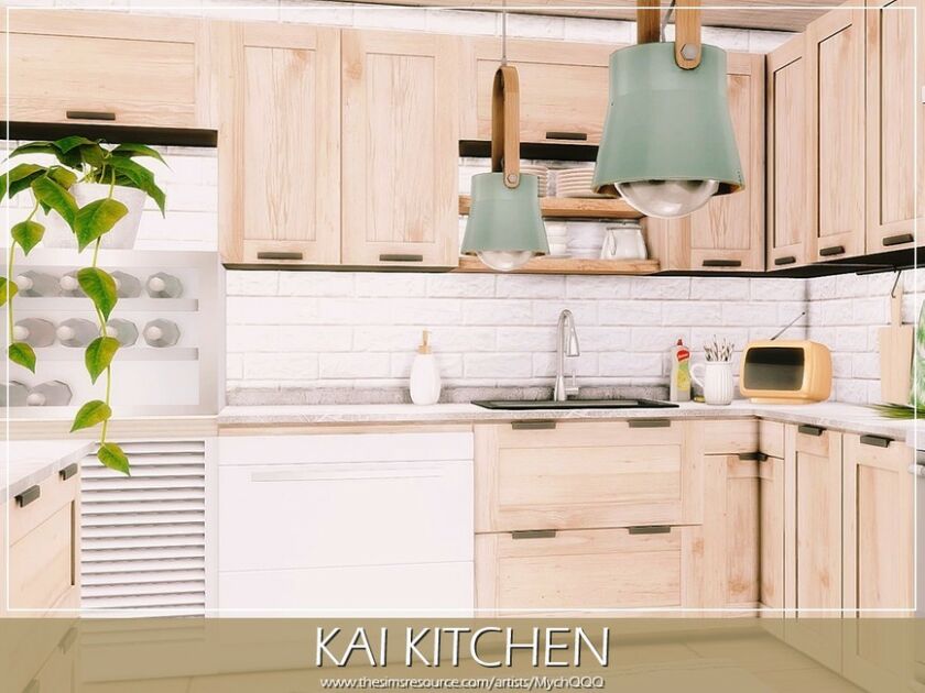 sims 4 cc kai kitchen by mychqqq 2