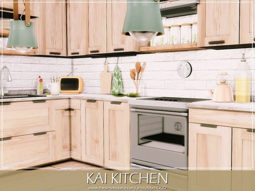 sims 4 cc kai kitchen by mychqqq 3