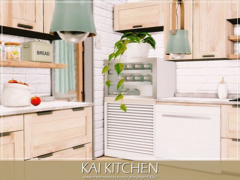 sims 4 cc kai kitchen by mychqqq 4