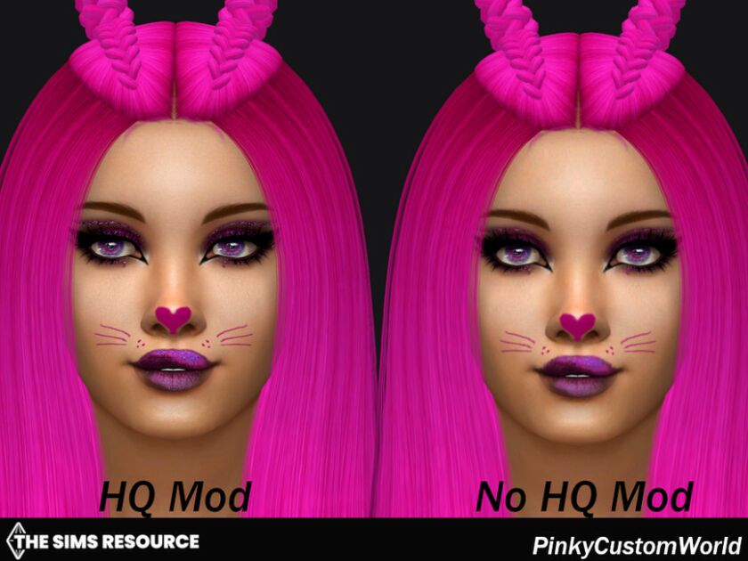 sims 4 cc kitty cat face v1 colors by pinkycustomworld 2