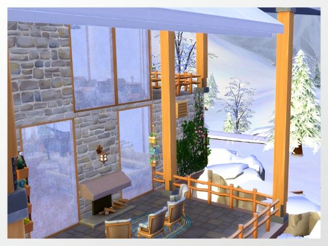 sims 4 cc kiyomatsu chalet by oldbox 3