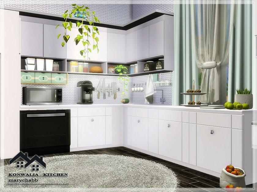 sims 4 cc konwalia kitchen room by marychabb 5