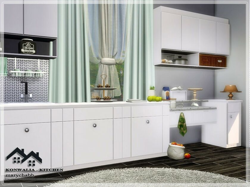 sims 4 cc konwalia kitchen room by marychabb 6