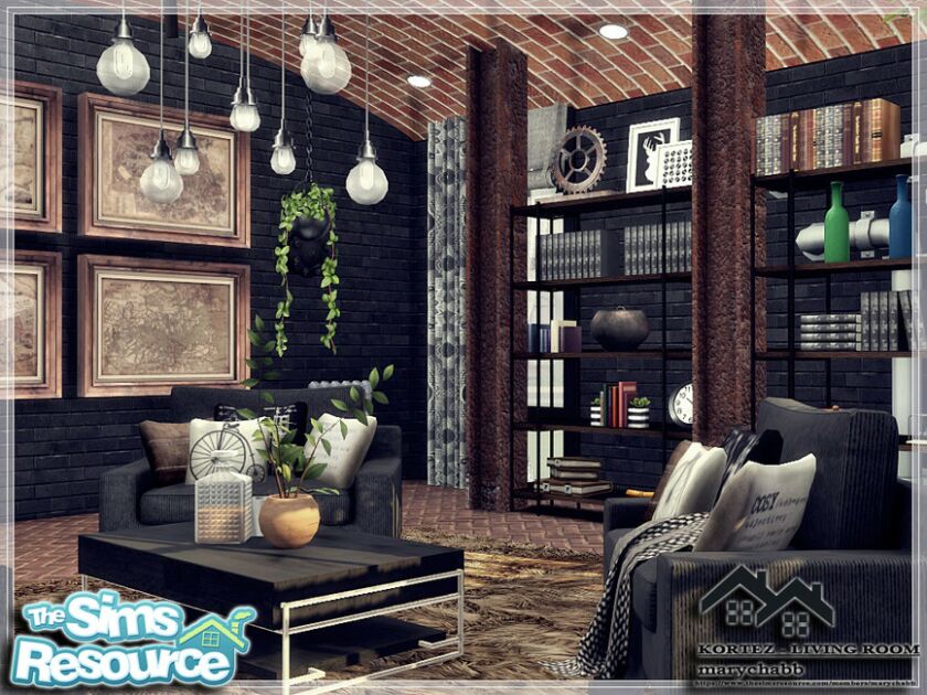 sims 4 cc kortez living room by marychabb 3