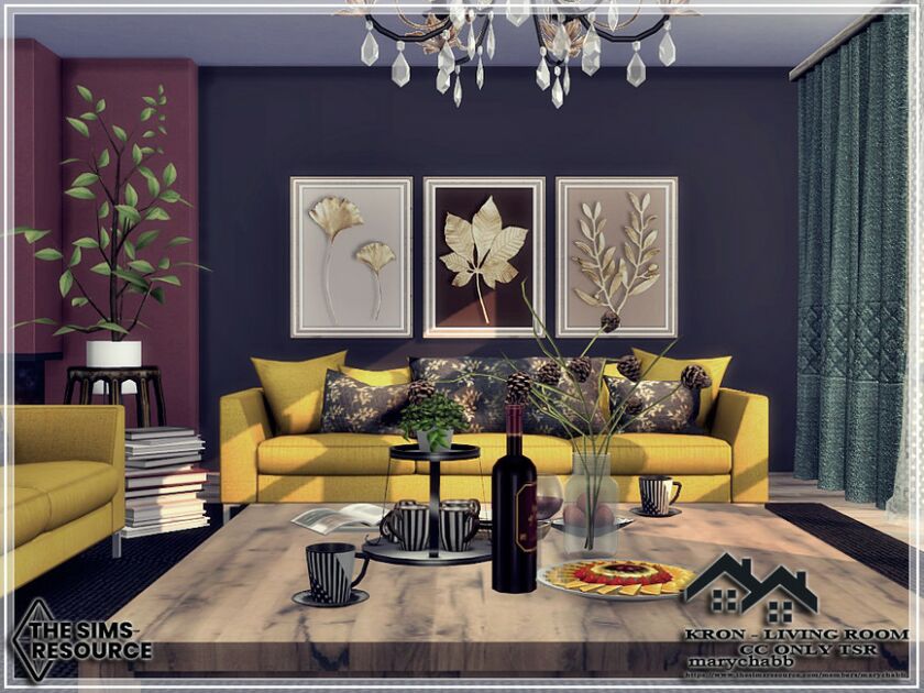 sims 4 cc kron living room cc only tsr by marychabb 2