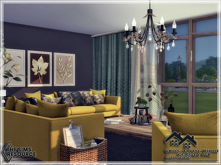 sims 4 cc kron living room cc only tsr by marychabb 4