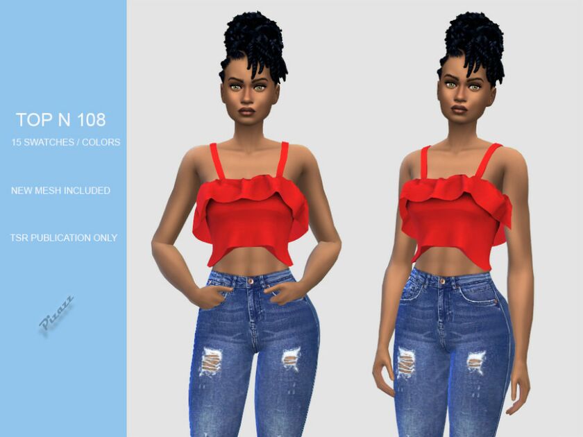 Ladies TOP N 108 By Pizazz Sims 4 CC