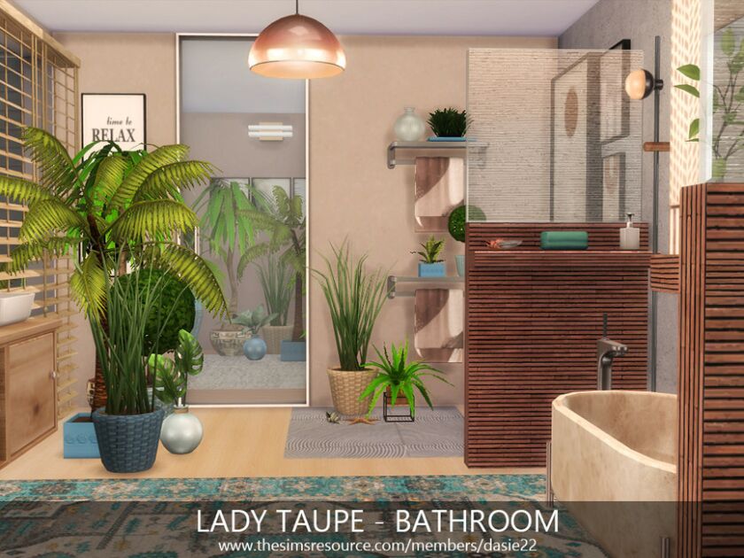 Lady Taupe – Bathroom Sims 4 CC