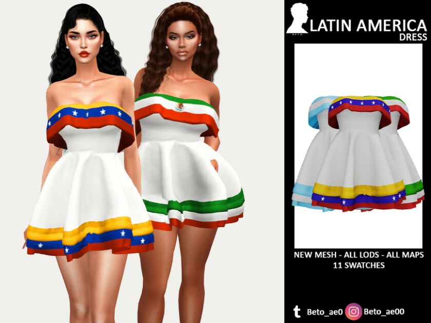 Latin America (Dress) Sims 4 CC