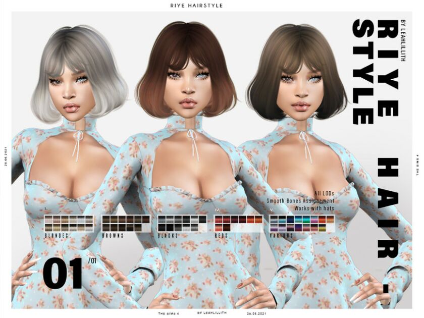 Leahlillith Riye Hairstyle Sims 4 CC