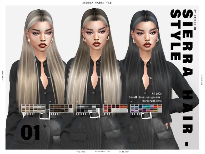 Leahlillith Sierra Hairstyle Sims 4 CC