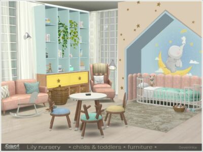 Lily Nursery Furniture Sims 4 CC