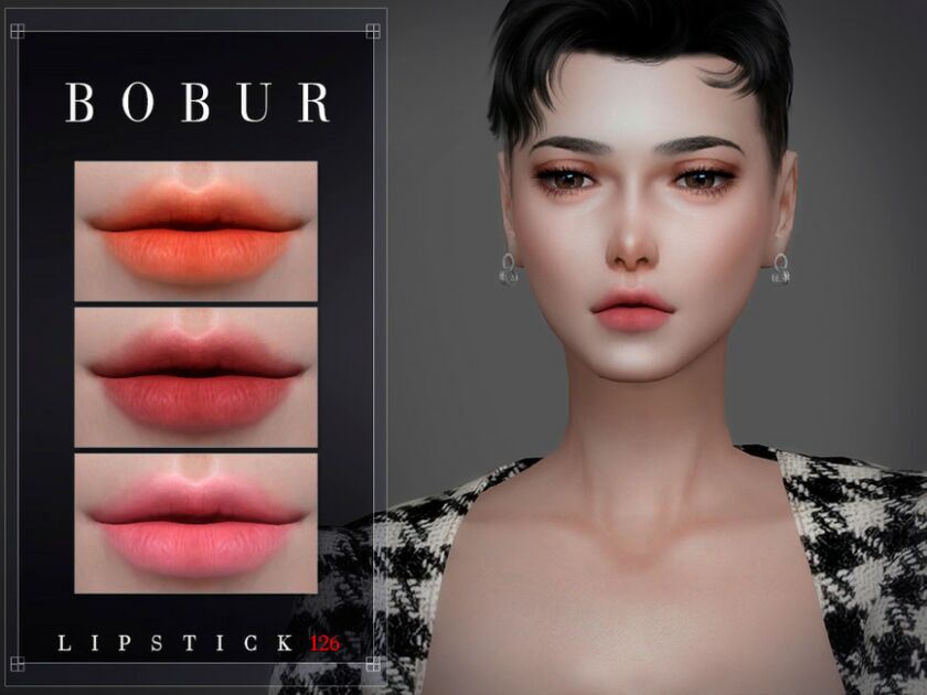 sims 4 cc lipstick 126 by bobur3 3