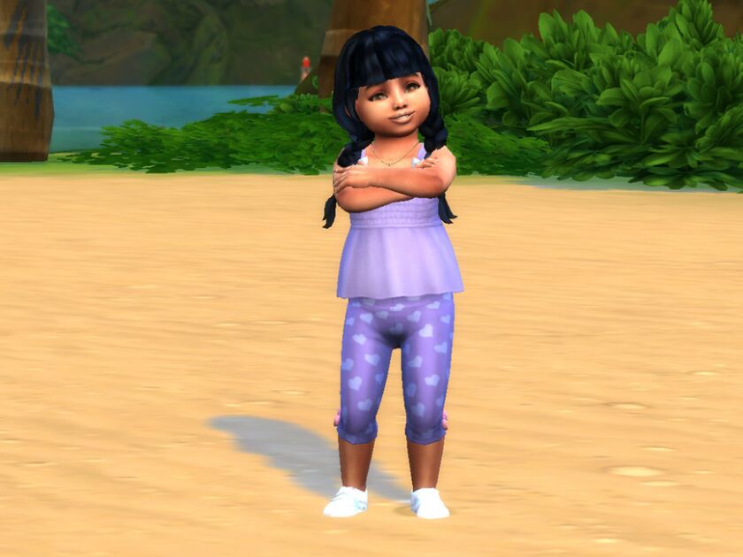 sims 4 cc long messy pigtails toddler by drteekaycee 3