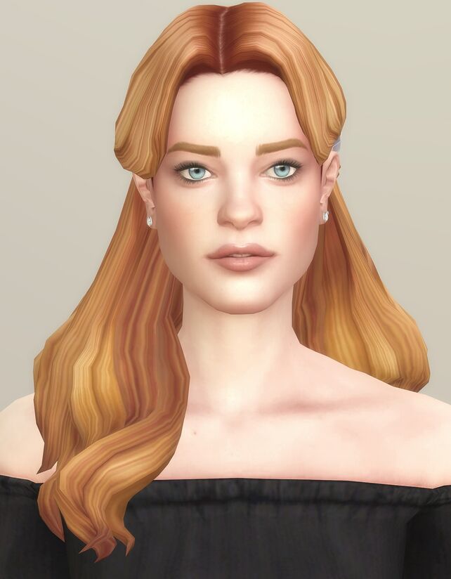 sims 4 cc long wavy braid curl hair v1 2