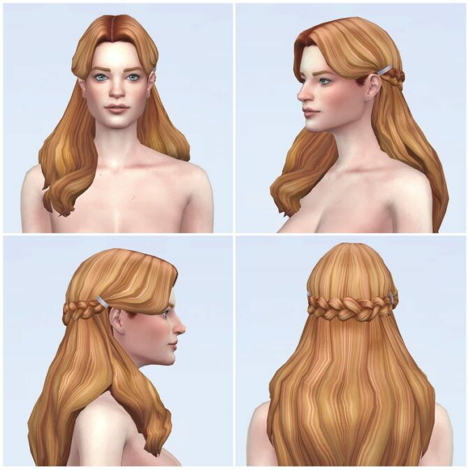 sims 4 cc long wavy braid curl hair v1 3