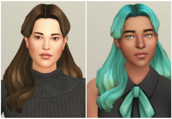 sims 4 cc long wavy braid curl hair v1 4