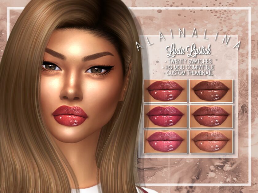 Lucia Lipstick By Alainalina Sims 4 CC