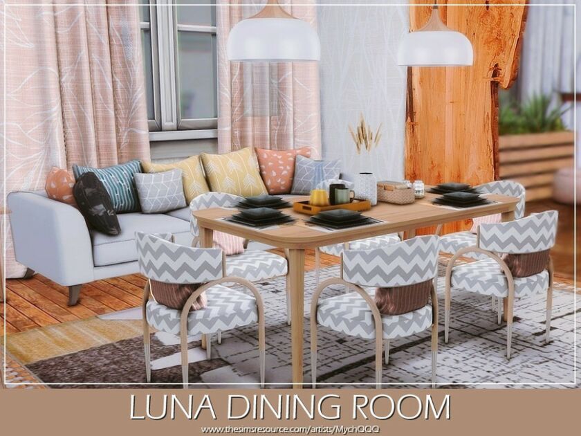 sims 4 cc luna dining room by mychqqq 4