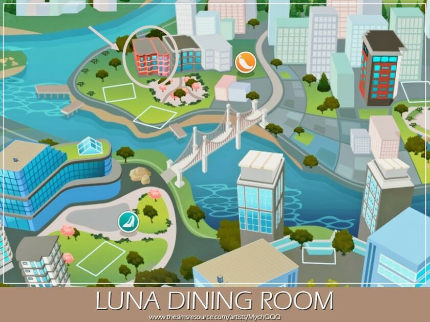 sims 4 cc luna dining room by mychqqq 6